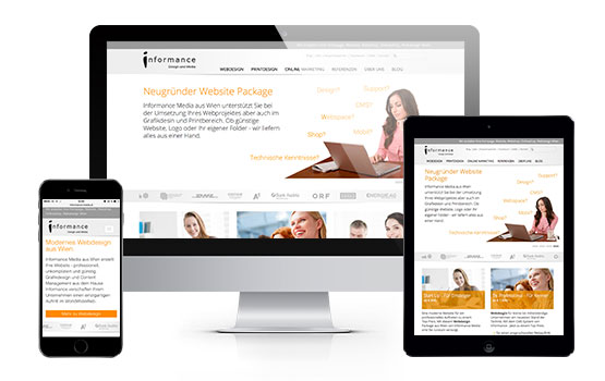 Mobile Homepage, Responsive Design Wien