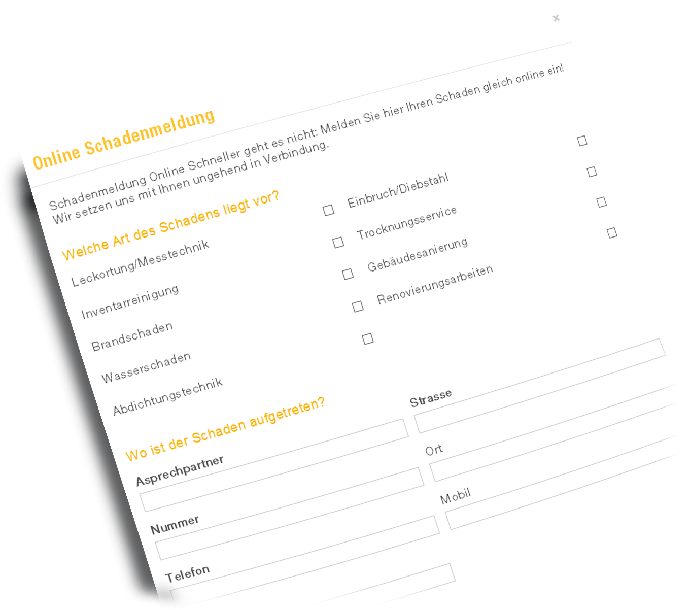 Abbildung Webbasiertes Formular