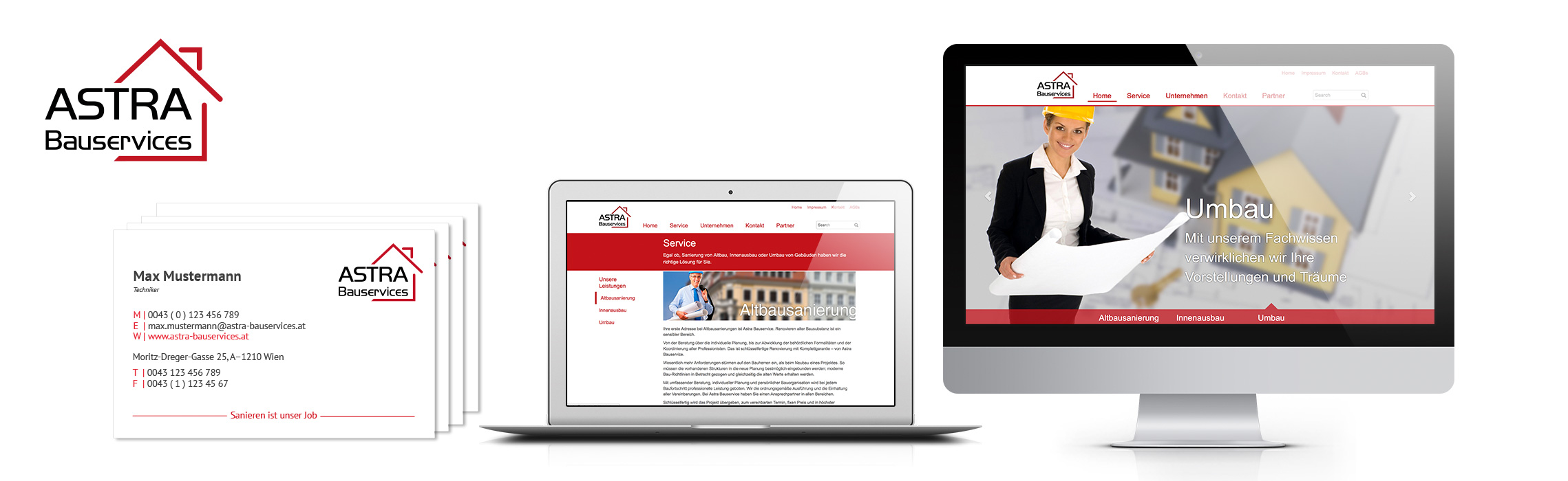 Referenz Responsive Website Astra Bauservice